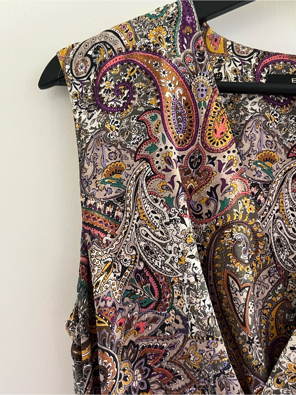 ETRO Multicolor Silk Paisley Print Sleeveless Midi Dress Size 8 - Picture 2 of 6